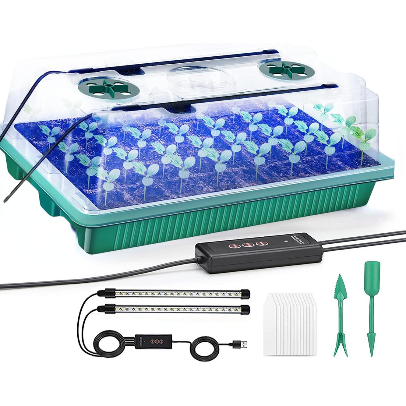 Thick Lighted Seedling Pot Seedling Box with Small Plant Ventilation Valve, Light Set of Three, New
Thick Lighted Seedling Pot Seedling Box with Small Plant Ventilation Valve, Light Set of Three, New