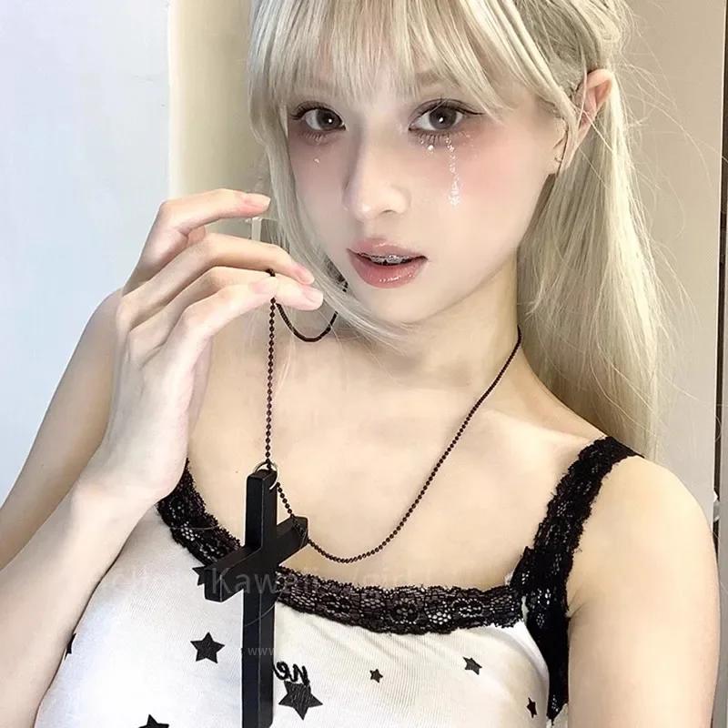 Fashion Punk Gothic Wood Cross Pendants Necklace for Women Black White Red Cross Choker Y2k Hip Hop Necklace Sweater Chain Gifts чорний
Fashion Punk Gothic Wood Cross Pendants Necklace for Women Black White Red Cross Choker Y2k Hip Hop Necklace Sweater Chain Gifts чорний