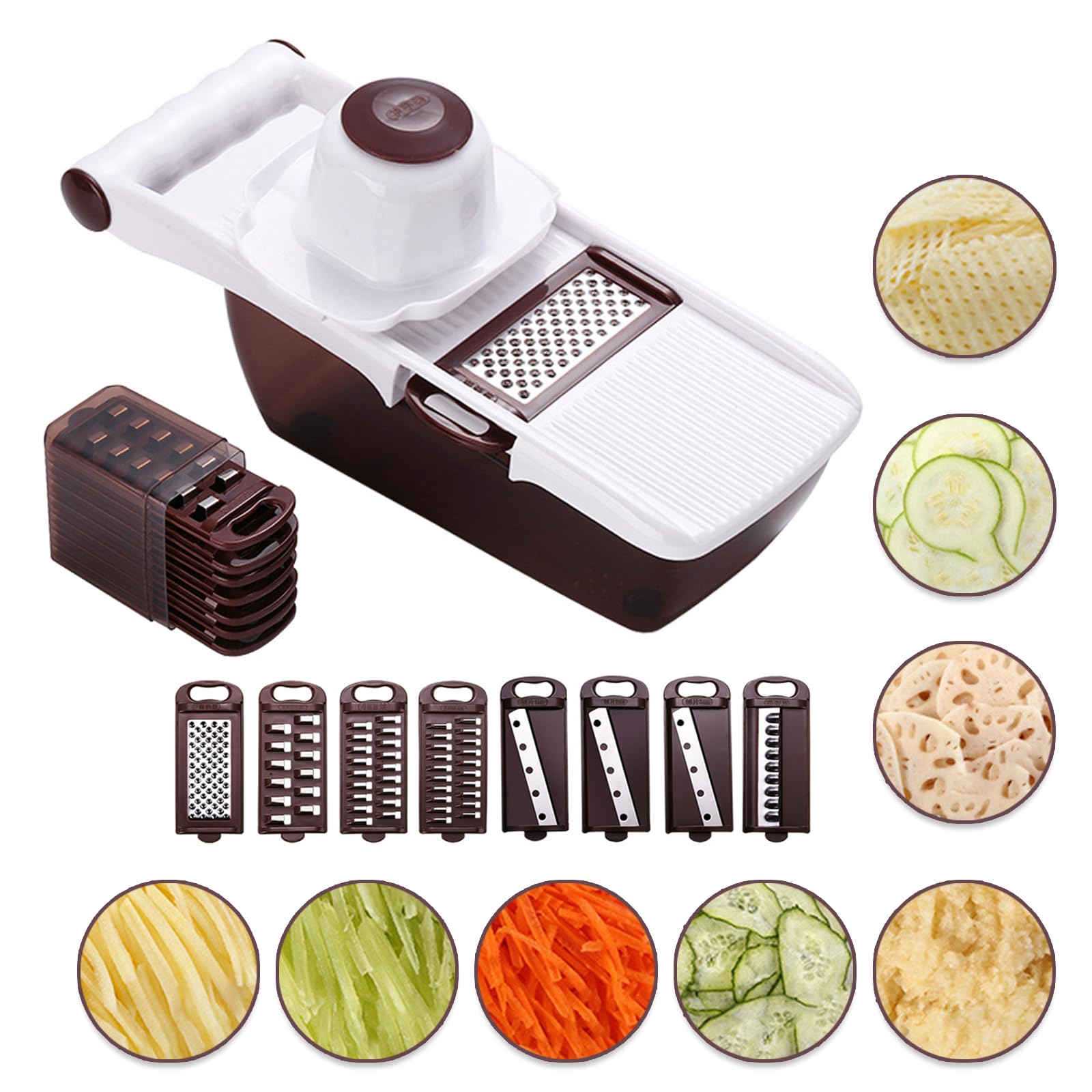 AUTAKI Julienne Vegetable Slicer Vegetable Cutting Set with Hand Greener Kitchen Professional Safe and Fast Slicer, Slicer, 8-in-1 Set,
AUTAKI Julienne Vegetable Slicer Vegetable Cutting Set with Hand Greener Kitchen Professional Safe and Fast Slicer, Slicer, 8-in-1 Set,