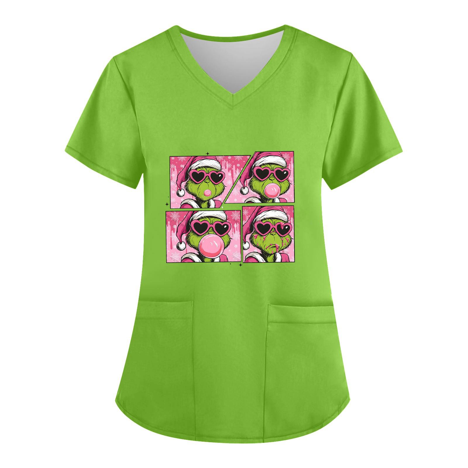 Женский топ с V-образным вырезом, рождественским принтом, короткими рукавами, карманом и боковым разрезом XXL
Женский топ с V-образным вырезом, рождественским принтом, короткими рукавами, карманом и боковым разрезом XXL