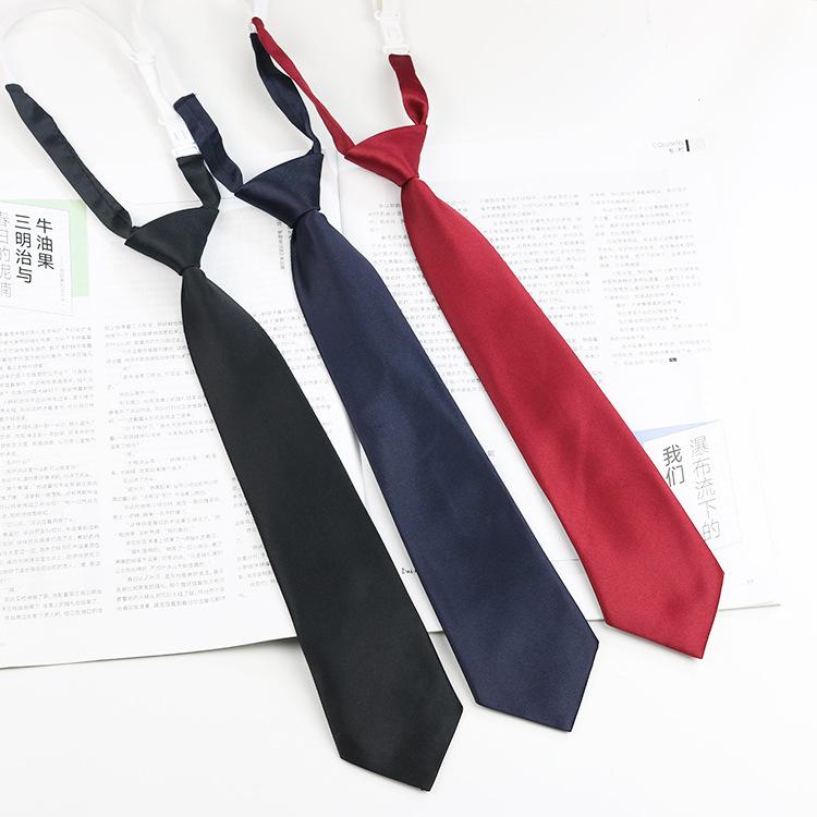Tie School Style Uniform Shirt Black Gray Navy Blue Solid Color Knot-Free Lazy Japanese Tie
Tie School Style Uniform Shirt Black Gray Navy Blue Solid Color Knot-Free Lazy Japanese Tie