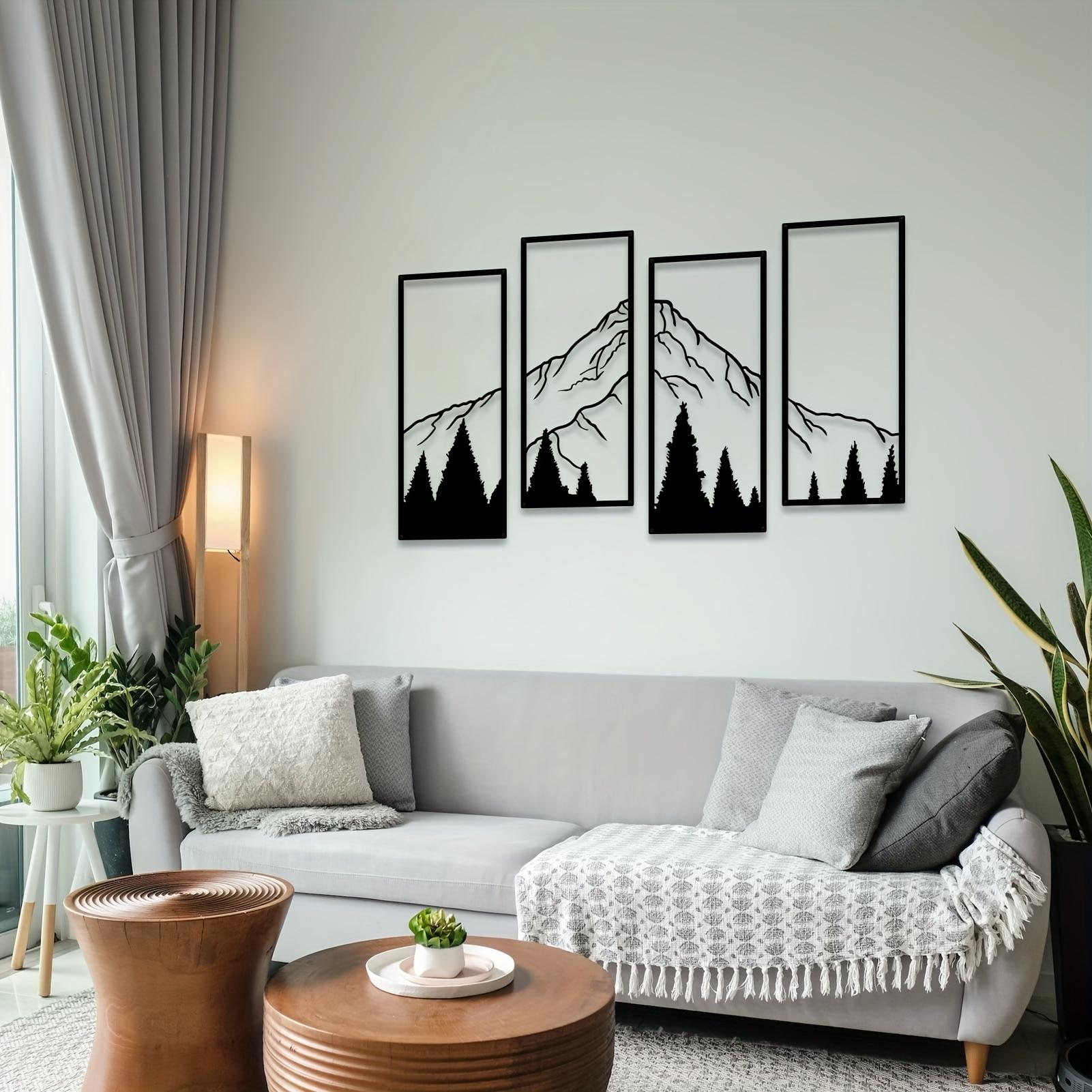 4pcs Minimalist Metal Mountain Wall Decor - Square Sculpture for Home, Office, Living Room, Bedroom - Unique Wall Art
4pcs Minimalist Metal Mountain Wall Decor - Square Sculpture for Home, Office, Living Room, Bedroom - Unique Wall Art