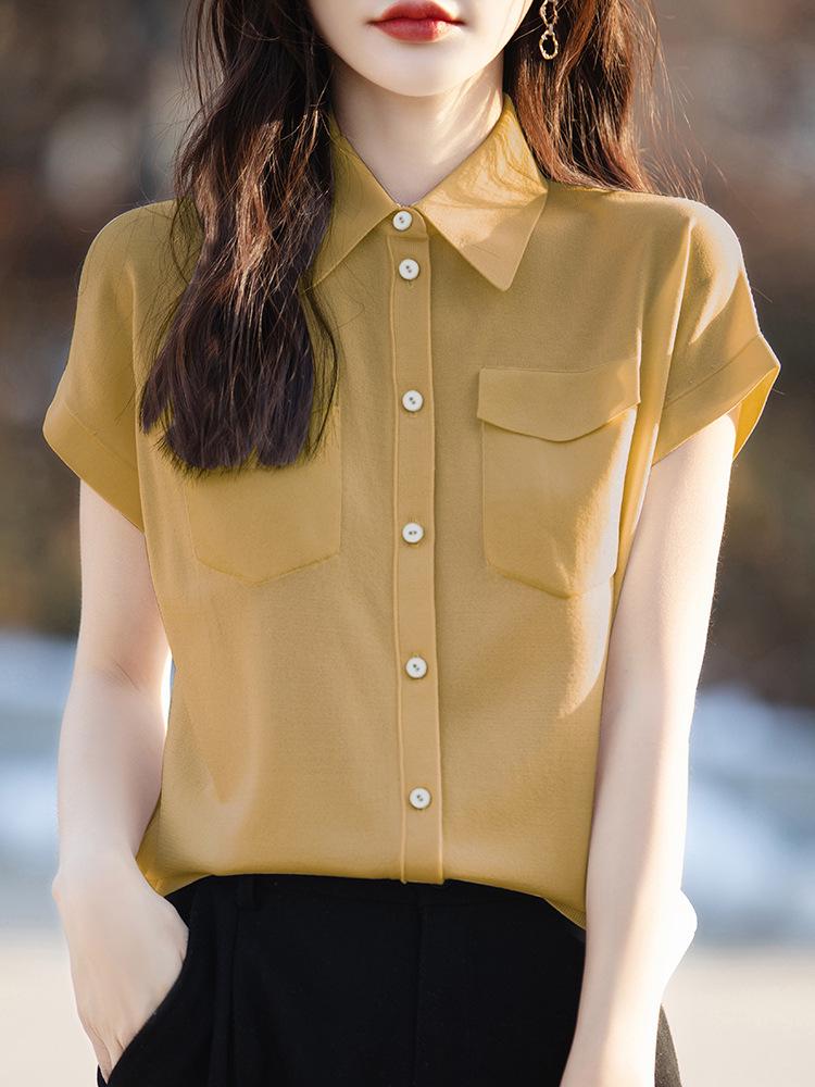 2024 Summer European Minimalist Dolman Sleeve Shirt with Curved Bead Lapel, Korean Style Fashion L білий
2024 Summer European Minimalist Dolman Sleeve Shirt with Curved Bead Lapel, Korean Style Fashion L білий