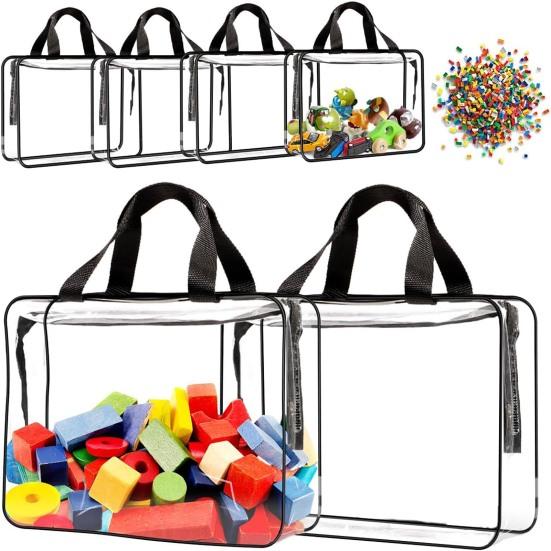 4 шт. сумки для хранения игрушек с ручкой на молнии, большая вместимость, легко чистится, прозрачный контейнер для игрушек из ПВХ
4 шт. сумки для хранения игрушек с ручкой на молнии, большая вместимость, легко чистится, прозрачный контейнер для игрушек из ПВХ
