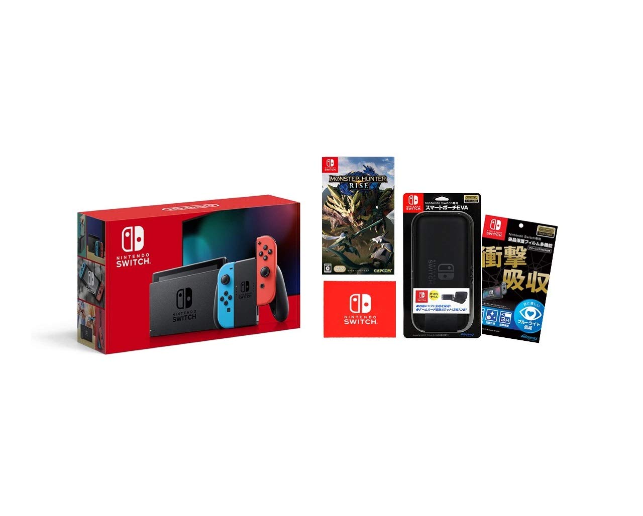 Головний блок Nintendo Switch Neon Neon Red Ліцензована РК-захисна плівка для Nintendo Switch Багатофункціональна сумка Monster Hunter Rise для Switch Black
Головний блок Nintendo Switch Neon Neon Red Ліцензована РК-захисна плівка для Nintendo Switch Багатофункціональна сумка Monster Hunter Rise для Switch Black