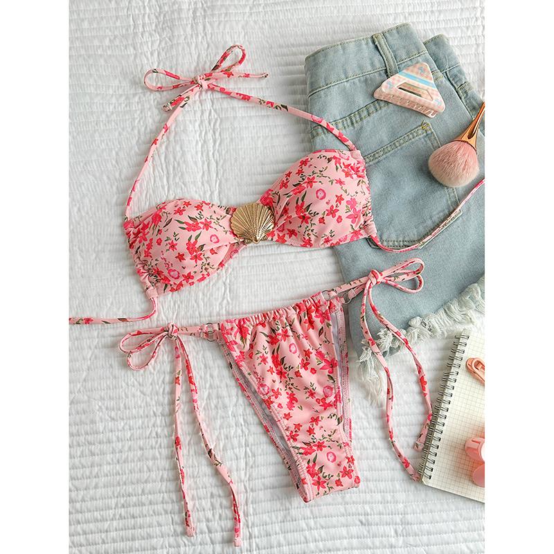 Two-Piece Women s Split Bikinis Set Summer Strappy Lace-Up Floral Printed Lady s Bikini Beach Vacation Swimsuit Bathing Suits S червоний
Two-Piece Women s Split Bikinis Set Summer Strappy Lace-Up Floral Printed Lady s Bikini Beach Vacation Swimsuit Bathing Suits S червоний