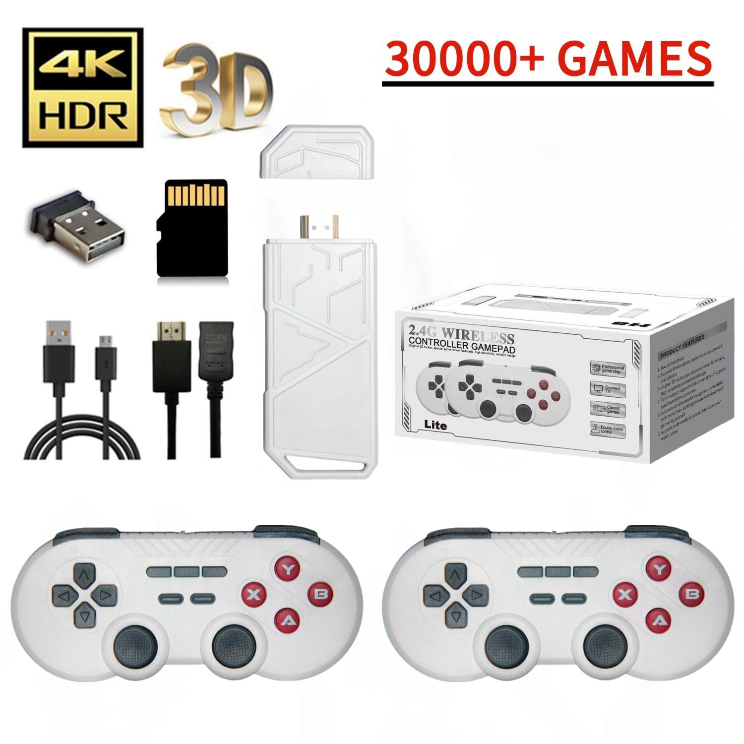 Беспроводная игровая консоль H8, выход на телевизор 4K HDMI, с двумя беспроводными контроллерами 2.4G, версия 64G/128G, ретро-геймпад 64G
Беспроводная игровая консоль H8, выход на телевизор 4K HDMI, с двумя беспроводными контроллерами 2.4G, версия 64G/128G, ретро-геймпад 64G