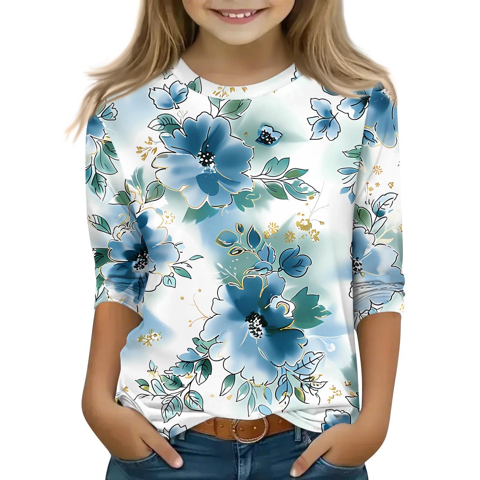 Детская футболка с рукавом 3/4, повседневная футболка с принтом, круглый вырез, блузка-пуловер 150 небесно-голубой
Детская футболка с рукавом 3/4, повседневная футболка с принтом, круглый вырез, блузка-пуловер 150 небесно-голубой