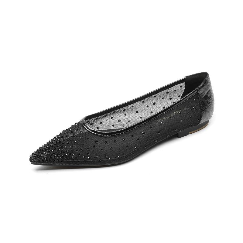 One pedal elegant pointed breathable Doudou shoes soft sole mesh rhinestone gentle fairy wind versatile shallow mouth single shoes woman 43 чорний
One pedal elegant pointed breathable Doudou shoes soft sole mesh rhinestone gentle fairy wind versatile shallow mouth single shoes woman 43 чорний