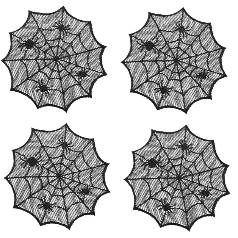 Round Spiders Webs Laces Placemat Soft Polyester Cobwebs Table Mats for Dining Ambiances 1 чёрный
Round Spiders Webs Laces Placemat Soft Polyester Cobwebs Table Mats for Dining Ambiances 1 чёрный