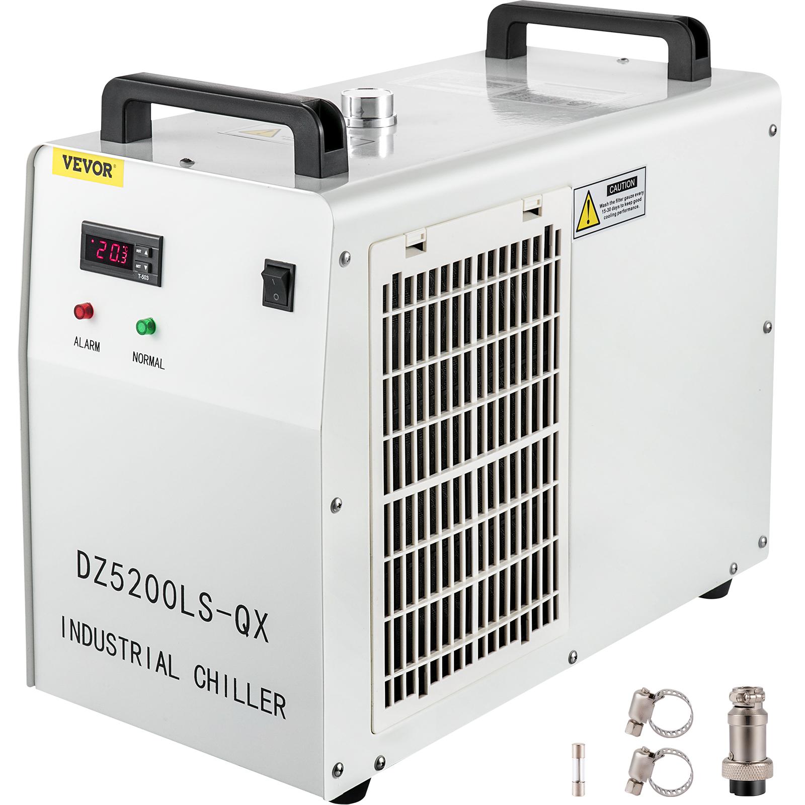 VEVOR CW5200 Pro Промышленный водоохладитель для 130/150 Вт CO2 гравер для резки с ЧПУ стеклянная лазерная трубка 6 л охлаждающий бак 1400 Вт
VEVOR CW5200 Pro Промышленный водоохладитель для 130/150 Вт CO2 гравер для резки с ЧПУ стеклянная лазерная трубка 6 л охлаждающий бак 1400 Вт