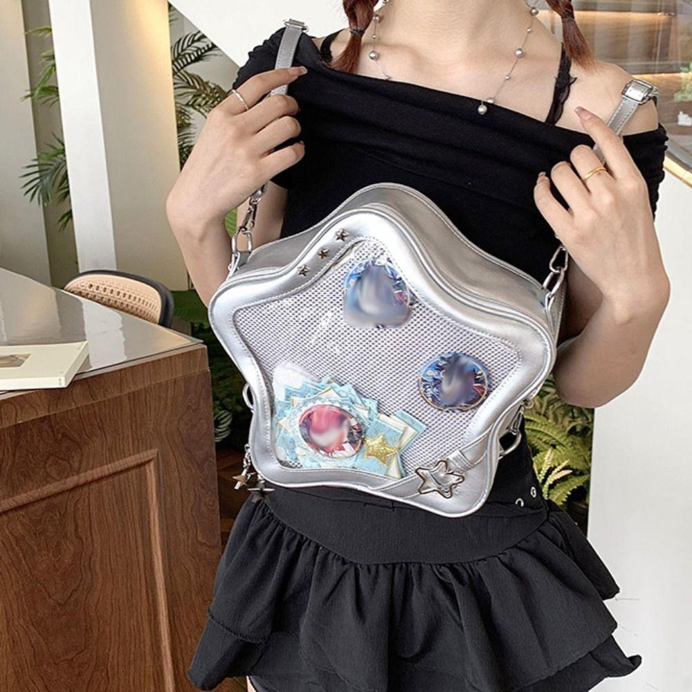 Silver Transparent Pocket Zipper Bag Fashion Backpacks Multifunction Star Ita Bag Men жовтий
Silver Transparent Pocket Zipper Bag Fashion Backpacks Multifunction Star Ita Bag Men жовтий