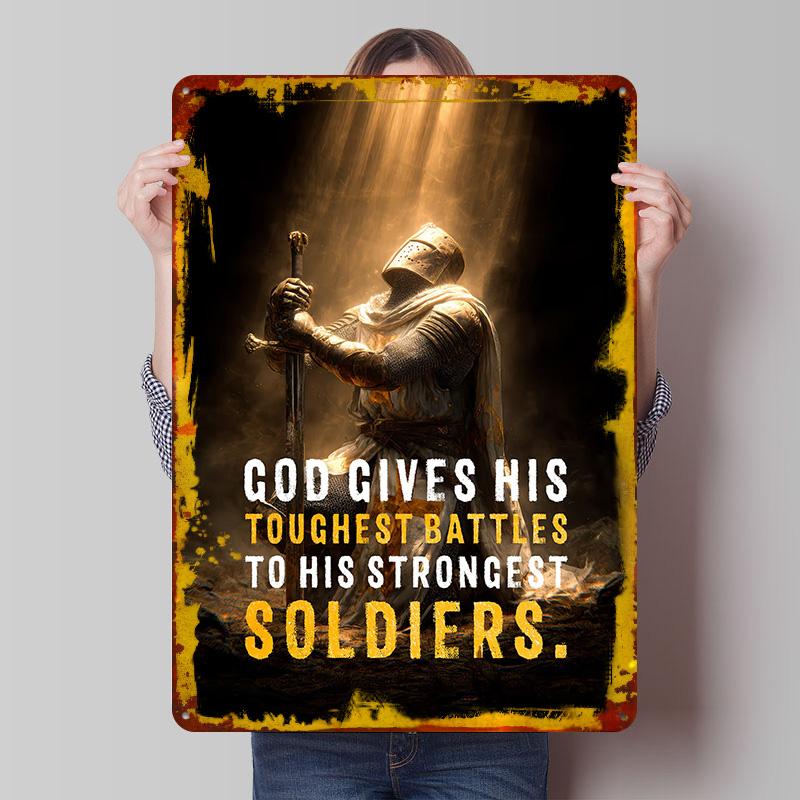 Knight With Sword and Inspirational Quote Printed Poster Customized Wall Art Retro Vintage Metal Tin Signs for Man Cave Decor 7.9x11.8In(20x30cm)
Knight With Sword and Inspirational Quote Printed Poster Customized Wall Art Retro Vintage Metal Tin Signs for Man Cave Decor 7.9x11.8In(20x30cm)