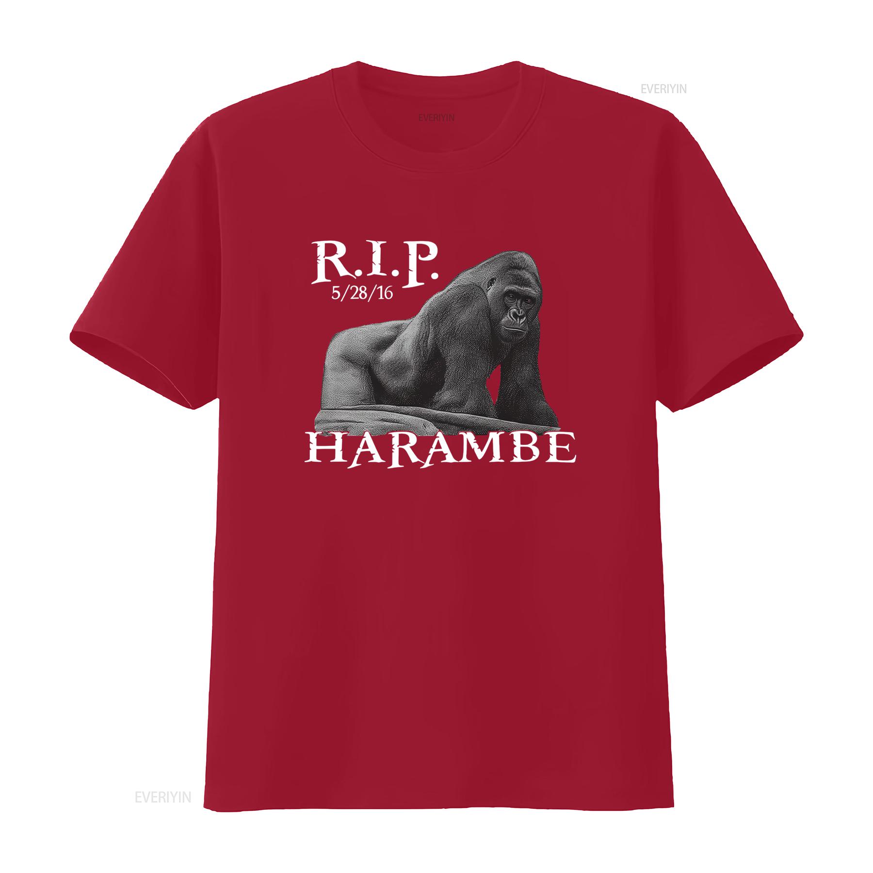 Harambe the Gorilla RIP Memorial Mens T Shirt 1419 vintage Washed Stylish Casual Stretched Breathable graphic Slightly S
Harambe the Gorilla RIP Memorial Mens T Shirt 1419 vintage Washed Stylish Casual Stretched Breathable graphic Slightly S