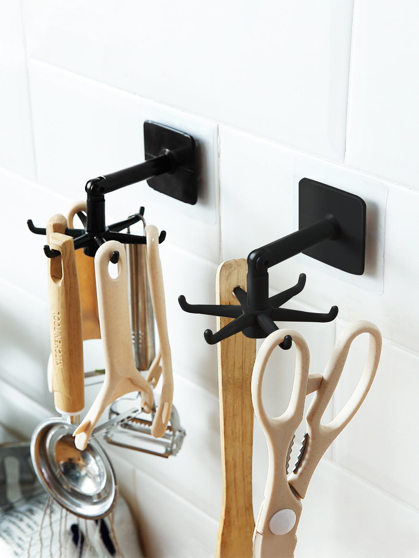 1pc 360 Degree Rotatable Pp Punch Free Six Claw Hook Kitchen Spatula Spoon Storage Wall Mounted Hanger чёрный
1pc 360 Degree Rotatable Pp Punch Free Six Claw Hook Kitchen Spatula Spoon Storage Wall Mounted Hanger чёрный