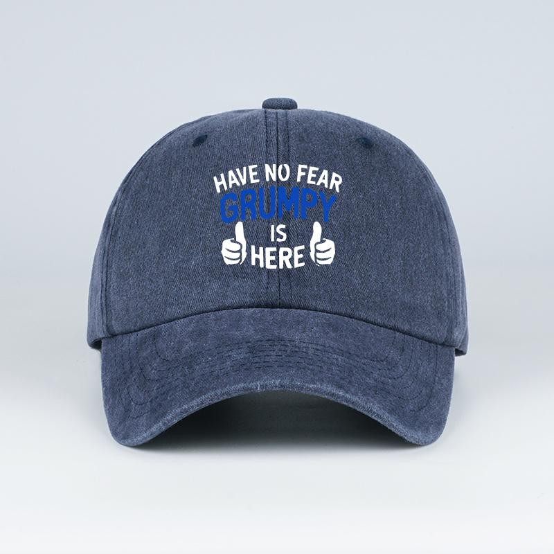 “Have No Fear Grumpy Is Here” Slogan Thumbs-Up Print Washed Baseball Cap Soft, Comfortable, Lightweight, Breathable Humorous, Wi
“Have No Fear Grumpy Is Here” Slogan Thumbs-Up Print Washed Baseball Cap Soft, Comfortable, Lightweight, Breathable Humorous, Wi