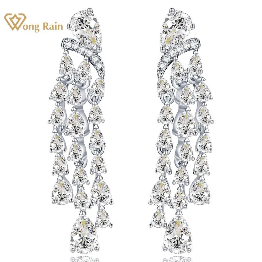 Wong Rain Luxury 100% 925 стерлинговое серебро грушевая огранка AAAAA цирконы драгоценный камень кисточка вода капля серьги для женщин юбилейные подарки ювелирные изделия белый
Wong Rain Luxury 100% 925 стерлинговое серебро грушевая огранка AAAAA цирконы драгоценный камень кисточка вода капля серьги для женщин юбилейные подарки ювелирные изделия белый