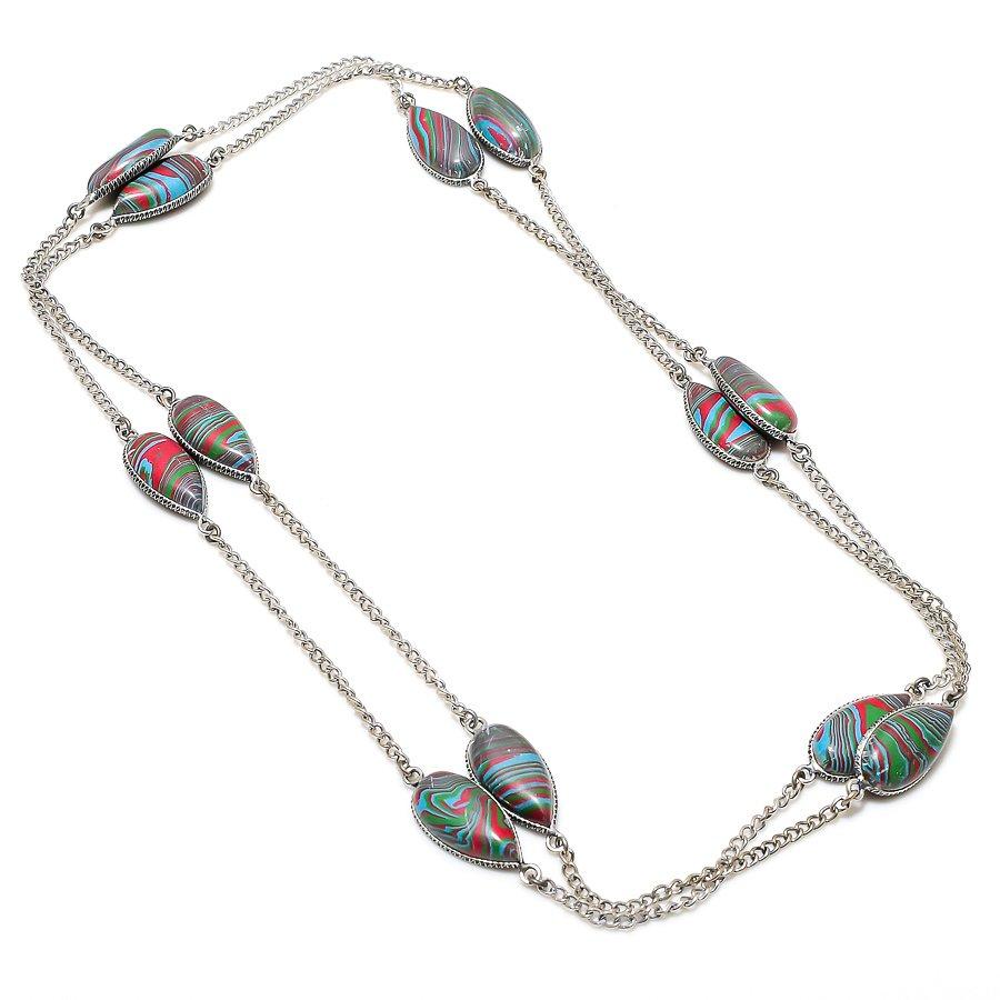 Ювелирное ожерелье из стерлингового серебра 925 пробы с радужным кальцинированным камнем 36 дюймов K6a99
Ювелирное ожерелье из стерлингового серебра 925 пробы с радужным кальцинированным камнем 36 дюймов K6a99