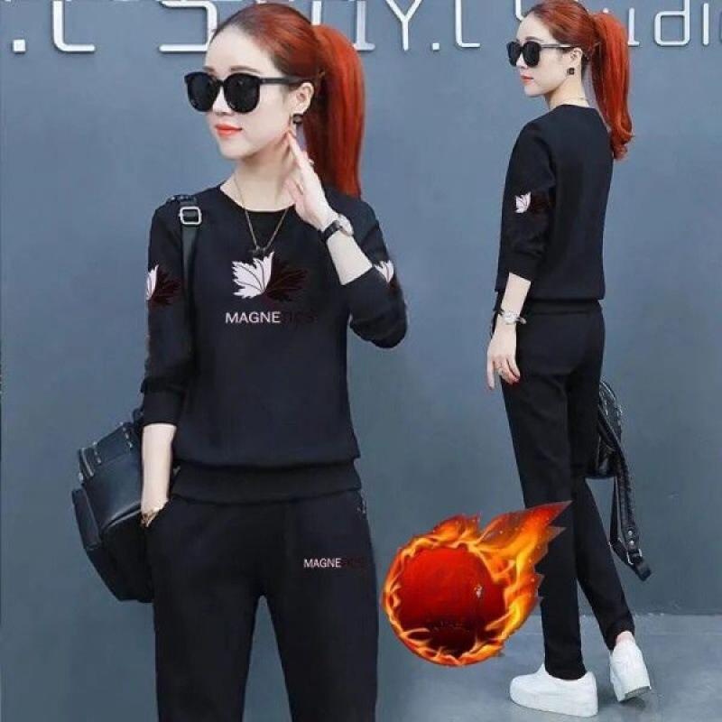 Thick Velvet Sports Suit for Women, Autumn and Winter Fashionable Loose Korean Casual Wear Long-sleeved Two-piece Set 3XL чорний
Thick Velvet Sports Suit for Women, Autumn and Winter Fashionable Loose Korean Casual Wear Long-sleeved Two-piece Set 3XL чорний
