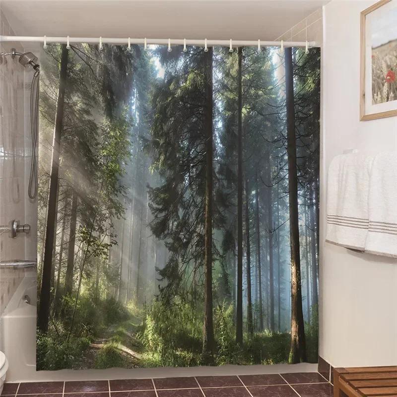 Digital Printing Shower Curtains Set With Hooks Waterproof Green Natural Landscape Home Decoration Bathroom Curtain New W60H190(CM)-1 Pcs
Digital Printing Shower Curtains Set With Hooks Waterproof Green Natural Landscape Home Decoration Bathroom Curtain New W60H190(CM)-1 Pcs