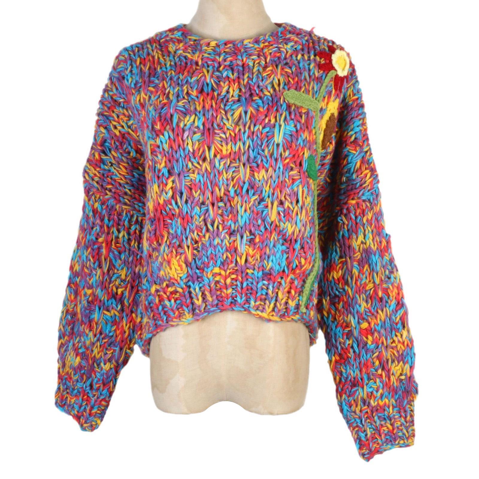 Colorful Retro Crochet Pullover: Long-Sleeved Crewneck Sweater for Autumn/Winter Small
Colorful Retro Crochet Pullover: Long-Sleeved Crewneck Sweater for Autumn/Winter Small
