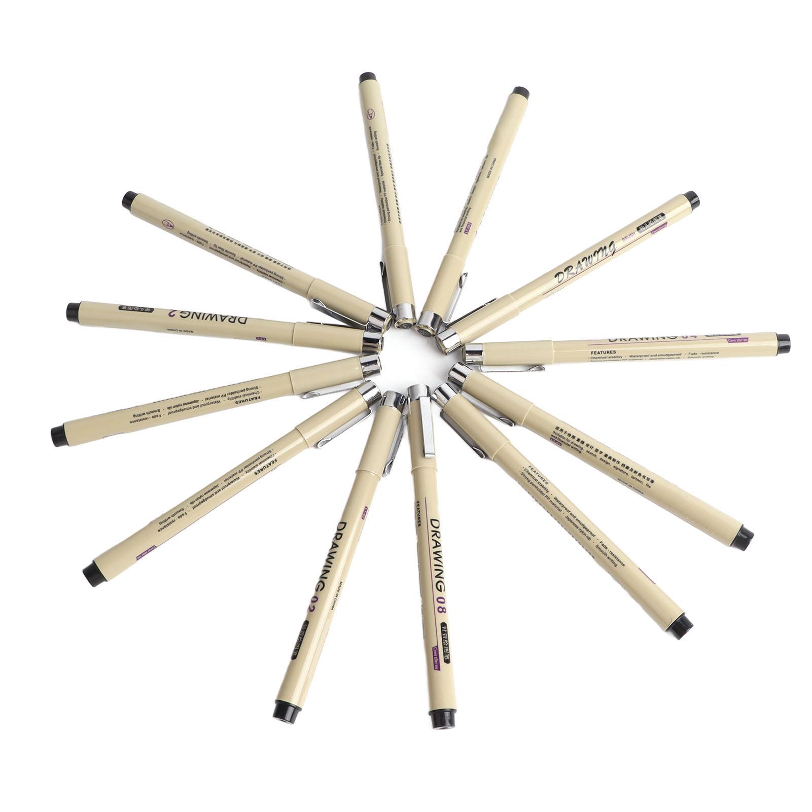 12pcs Micro Pen Fineliner Ink Pens Waterproof DIY Multiliner Pens Drawing Pens with Metal Clip for Artist Illustration
12pcs Micro Pen Fineliner Ink Pens Waterproof DIY Multiliner Pens Drawing Pens with Metal Clip for Artist Illustration