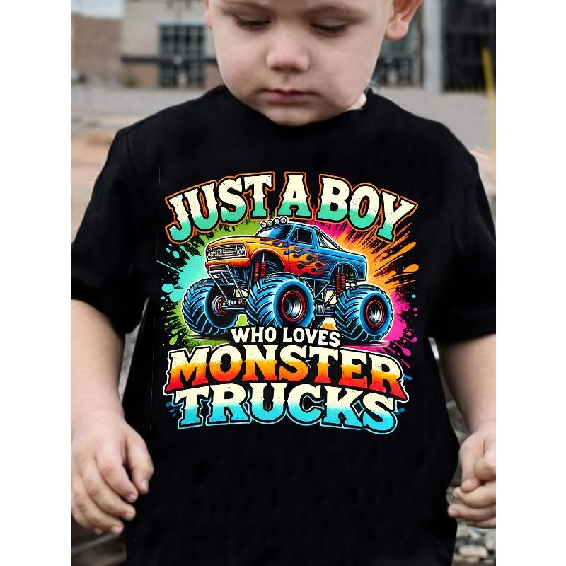 European sizes Children TX31220 Boy JUST A BOY WHO LOVES MONSTER TRUCKS Truck Print Casual Round Neck T-shirt 98cm чёрный
European sizes Children TX31220 Boy JUST A BOY WHO LOVES MONSTER TRUCKS Truck Print Casual Round Neck T-shirt 98cm чёрный