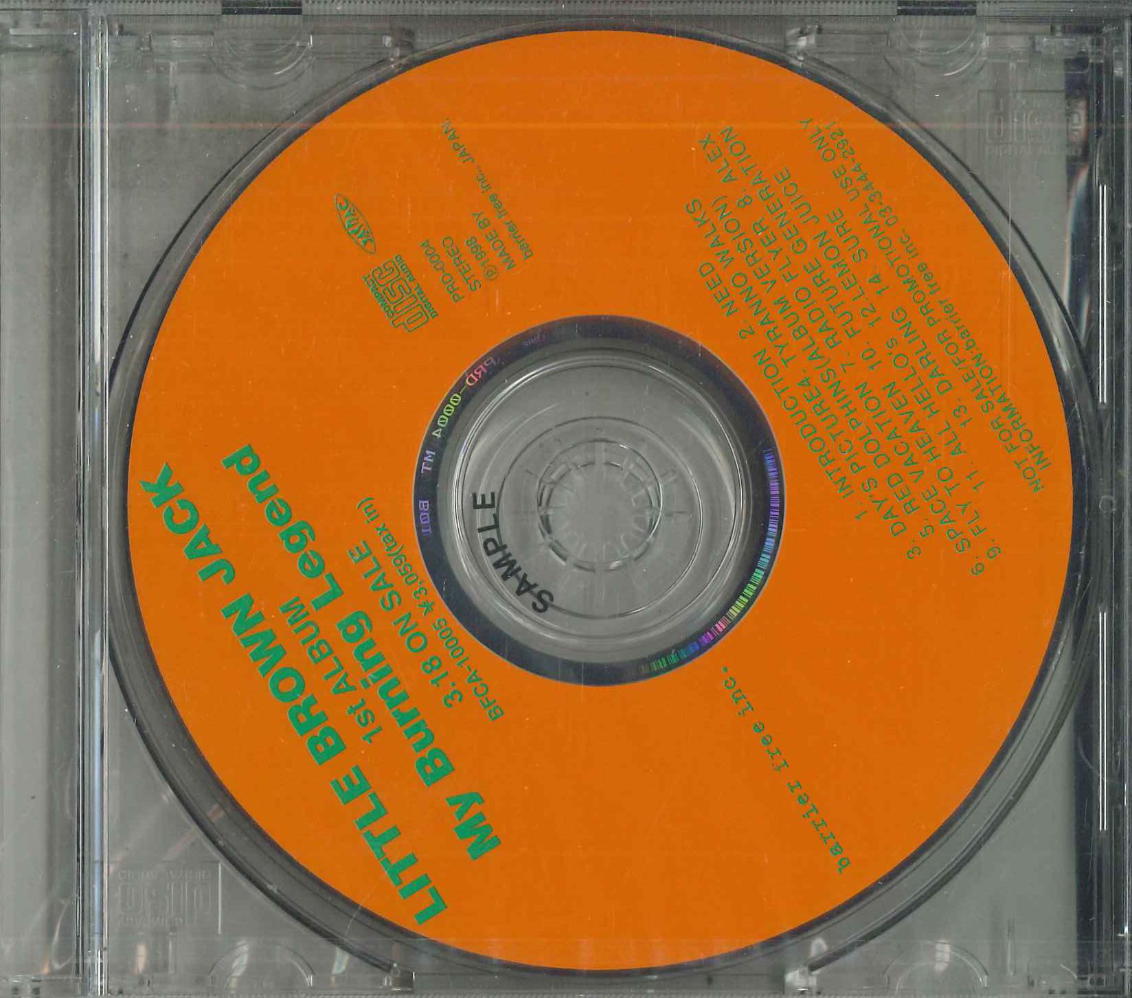 CD LITTLE BROWN JACK - My Burning Legend PRD0004PROMO BARRIER FREE Japan Pop Used
CD LITTLE BROWN JACK - My Burning Legend PRD0004PROMO BARRIER FREE Japan Pop Used