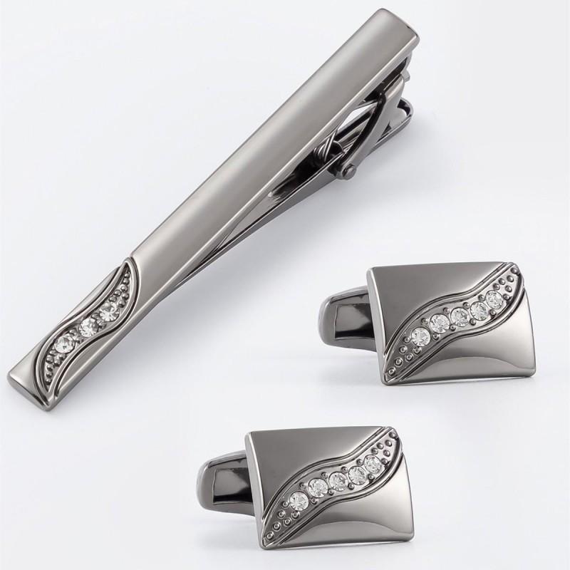 New Product Alloy Diamond-encrusted Collar Cuff Link Set Light Luxury Simple Men s Shirt pure natural
New Product Alloy Diamond-encrusted Collar Cuff Link Set Light Luxury Simple Men s Shirt pure natural