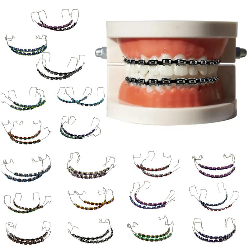 1Pair Fake Braces Colorful Brackets For Teeth Temporary Metal Wires Metal Bracket Orthodontic Ligature Ties Dental 1
1Pair Fake Braces Colorful Brackets For Teeth Temporary Metal Wires Metal Bracket Orthodontic Ligature Ties Dental 1