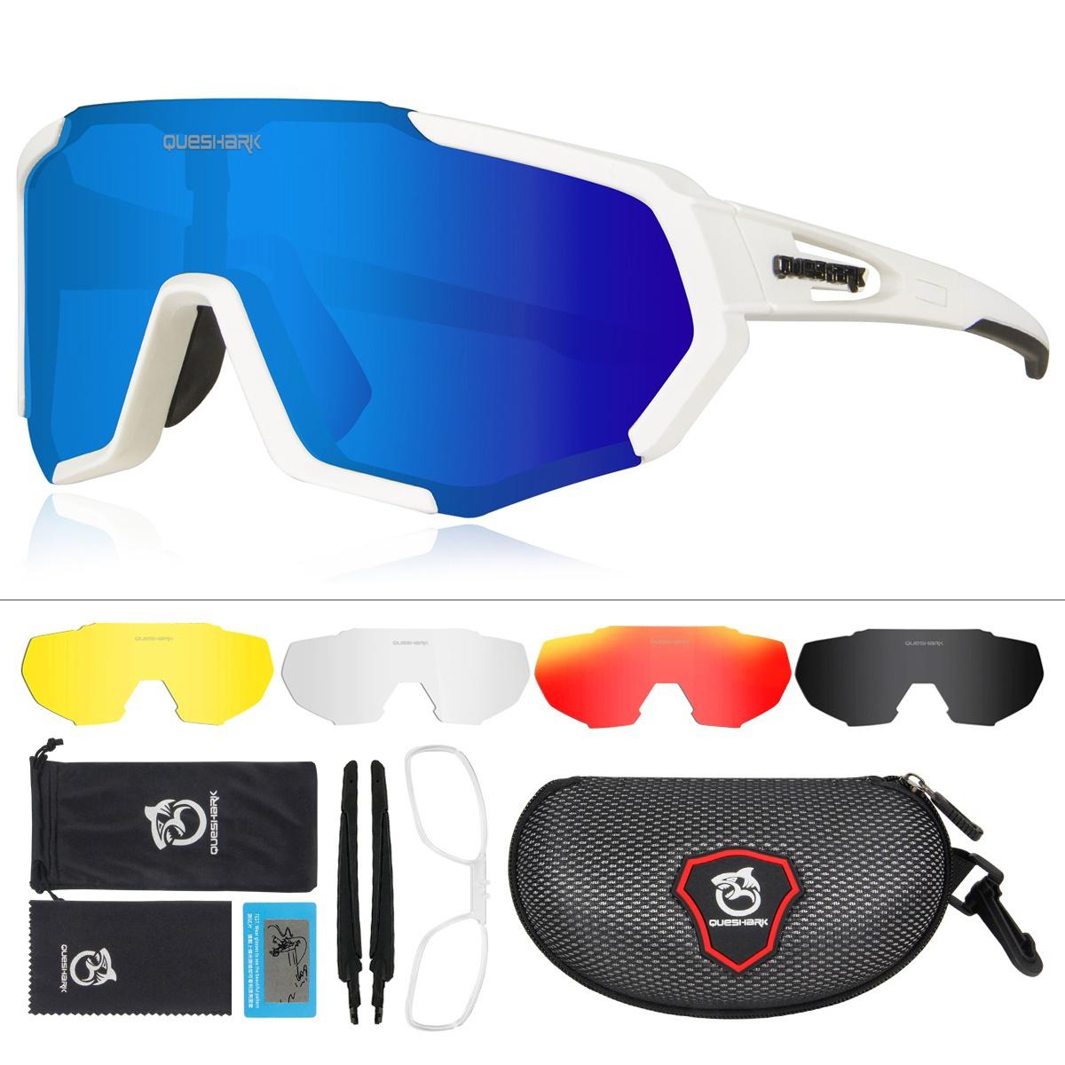 Поляризованные спортивные солнцезащитные очки Queshark, велосипедные очки с защитой от ультрафиолета и 5 сменными линзами, велосипедные очки
Поляризованные спортивные солнцезащитные очки Queshark, велосипедные очки с защитой от ультрафиолета и 5 сменными линзами, велосипедные очки