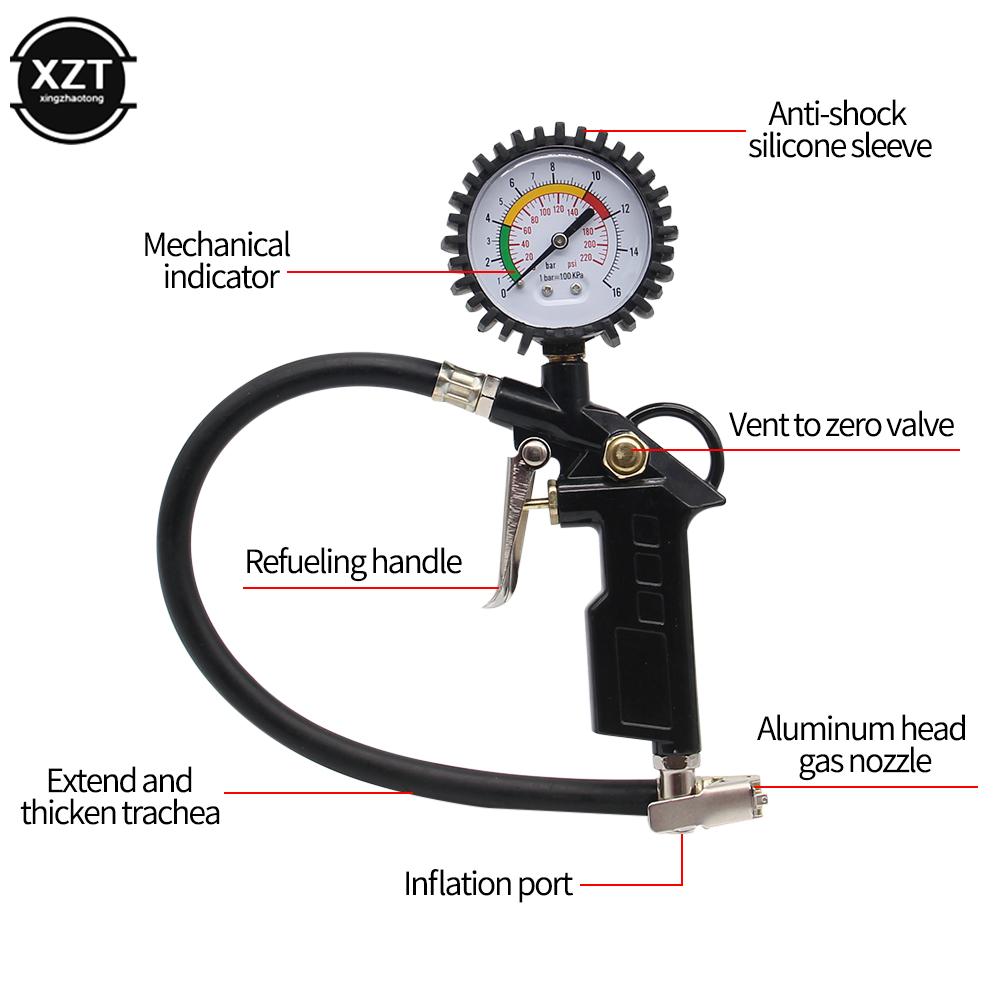 Автоматичний манометр для шин Тип пістолета для повітряного компресора для автомобіля Мотоцикл Позашляховик Насоси для накачування Інструменти для ремонту шин
Автоматичний манометр для шин Тип пістолета для повітряного компресора для автомобіля Мотоцикл Позашляховик Насоси для накачування Інструменти для ремонту шин