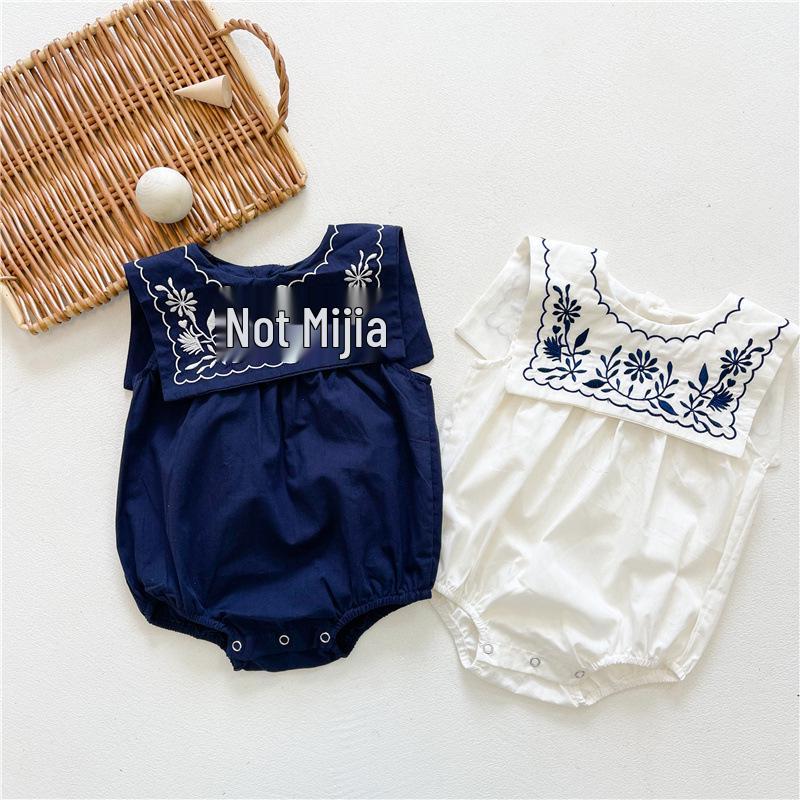 Summer Baby Sailor Collar Embroidered Rabbit Sleeveless Romper Size 66cm темно-синього кольору
Summer Baby Sailor Collar Embroidered Rabbit Sleeveless Romper Size 66cm темно-синього кольору