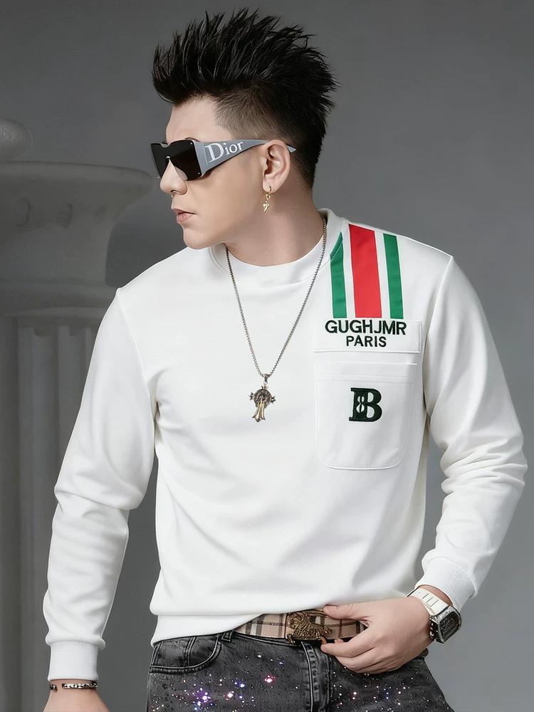 European-Style Men s High-End Embroidered Pocket Crewneck Sweatshirt 2025 New Autumn Trendy Brand Pullover Long-Sleeve Base Shirt for Men 5XL белый
European-Style Men s High-End Embroidered Pocket Crewneck Sweatshirt 2025 New Autumn Trendy Brand Pullover Long-Sleeve Base Shirt for Men 5XL белый