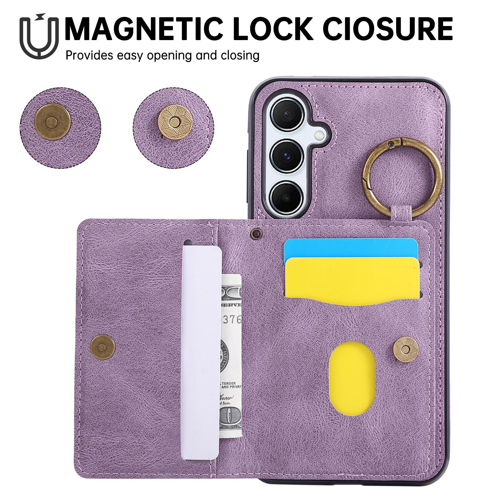 For Samsung Galaxy A56 5G Case Card Holder Kickstand Leather+TPU Phone Cover with Ring Holder Rose Gold
For Samsung Galaxy A56 5G Case Card Holder Kickstand Leather+TPU Phone Cover with Ring Holder Rose Gold