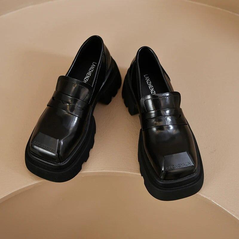 Женские туфли-оксфорды на высоком каблуке, лакированные туфли на массивной платформе, женские лоферы без шнуровки, черные туфли Мэри Джейн в униформе Jk 39 чёрный
Женские туфли-оксфорды на высоком каблуке, лакированные туфли на массивной платформе, женские лоферы без шнуровки, черные туфли Мэри Джейн в униформе Jk 39 чёрный