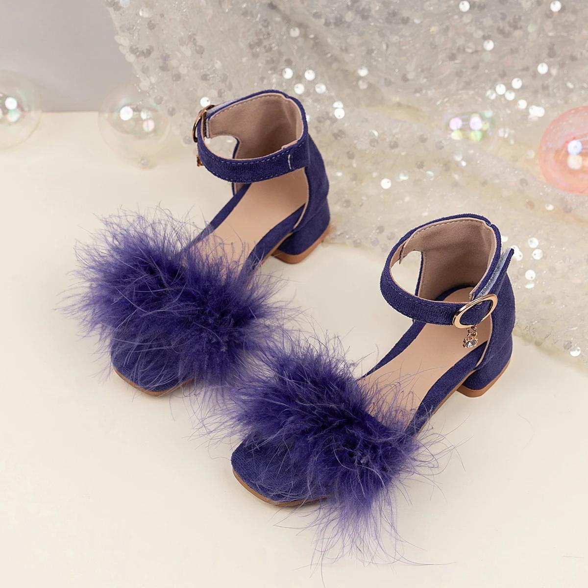 Luxury Pink Purple Feather Sandals kid Girl Low Heel Ankle Strap Dance Sandalias Child Square Toe Crystal Buckle Dress Shoes 36 (Inner22.4cm) фіолетовий
Luxury Pink Purple Feather Sandals kid Girl Low Heel Ankle Strap Dance Sandalias Child Square Toe Crystal Buckle Dress Shoes 36 (Inner22.4cm) фіолетовий