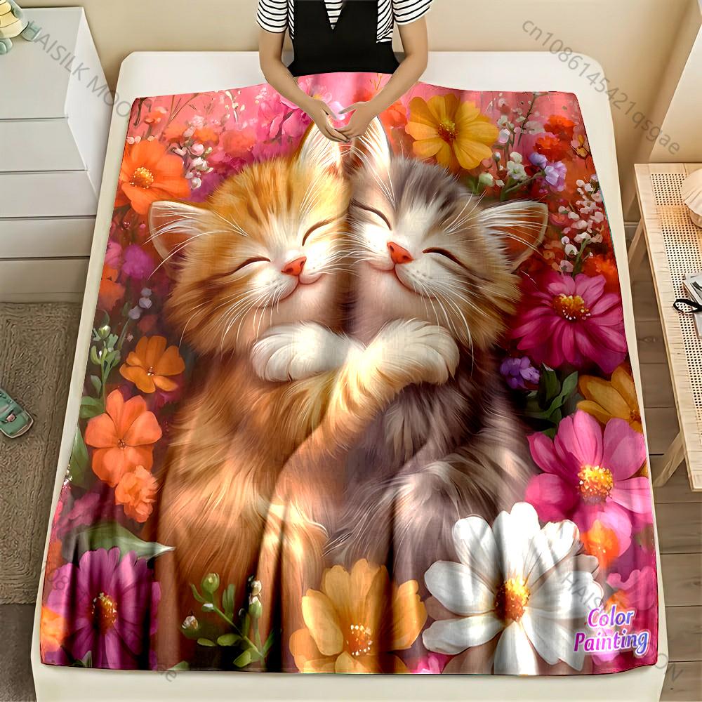 1PC Kittens Hugging Among Flowers Pattern Blanket Flannel Material Soft Warm for All Seasons Home Outdoor Camping Picnics RV 75x90cm
1PC Kittens Hugging Among Flowers Pattern Blanket Flannel Material Soft Warm for All Seasons Home Outdoor Camping Picnics RV 75x90cm