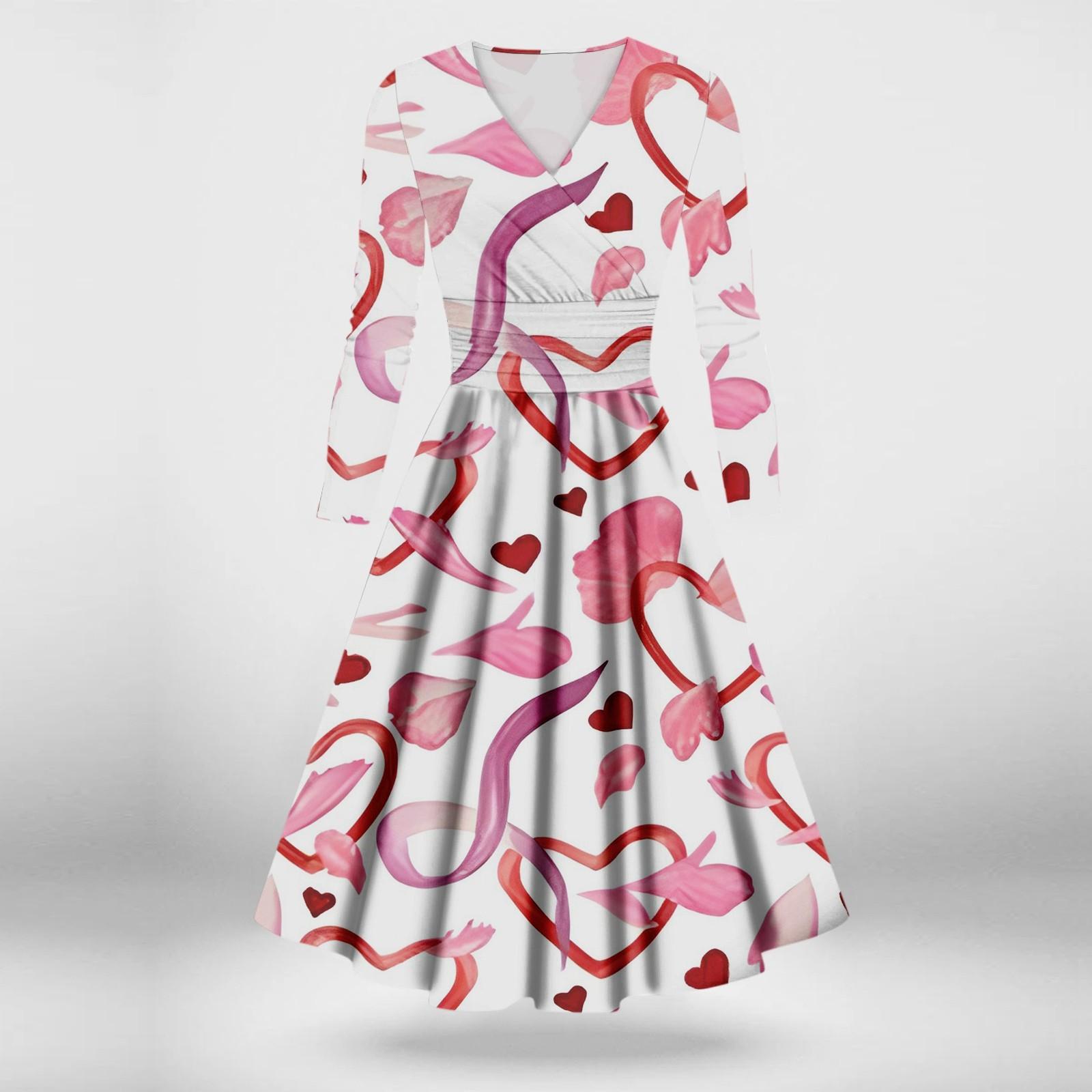 Жіноча модна повсякденна сексуальна сукня з довгим рукавом і V-подібним вирізом на День Святого Валентина XL кавун червоний колір
Жіноча модна повсякденна сексуальна сукня з довгим рукавом і V-подібним вирізом на День Святого Валентина XL кавун червоний колір