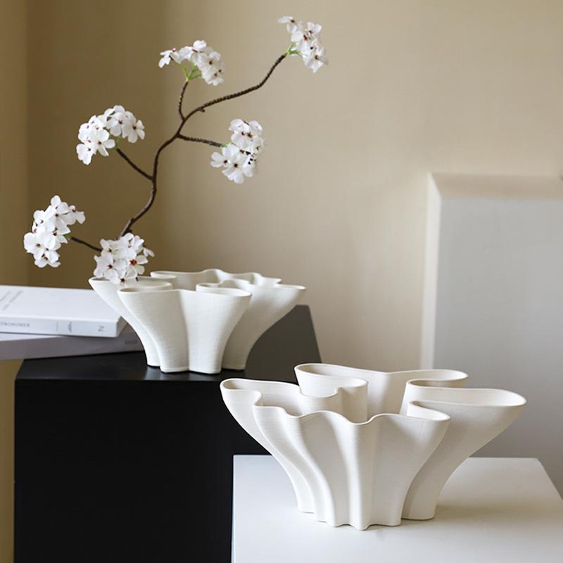 Ceramic Vase Geometric Flower Shape Irregular Flowerpot Abstract Handicrafts Flower Arrangement Accessories Home Decoration
Ceramic Vase Geometric Flower Shape Irregular Flowerpot Abstract Handicrafts Flower Arrangement Accessories Home Decoration