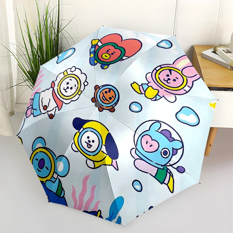 1pc BT21 Characters Outdoor Umbrella - Automatic Opening & Closing, Portable 3-Fold Design, 8-Rib Iron Frame - Perfect Gift for Fans, Travelers,
1pc BT21 Characters Outdoor Umbrella - Automatic Opening & Closing, Portable 3-Fold Design, 8-Rib Iron Frame - Perfect Gift for Fans, Travelers,