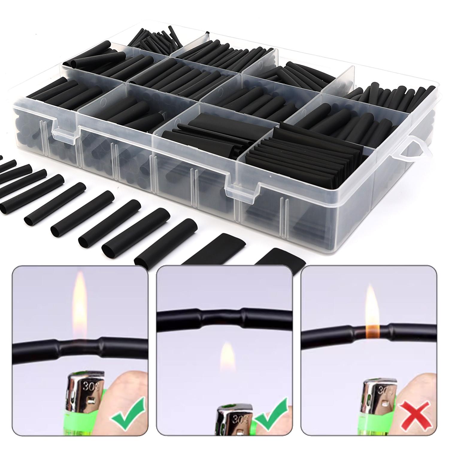 625pc/set Thermoresistant Tube Shrink Insulation Heat Shrink Tubing Electrical Connection Heat Shrink Wrapping Kit Cable Sleeves
625pc/set Thermoresistant Tube Shrink Insulation Heat Shrink Tubing Electrical Connection Heat Shrink Wrapping Kit Cable Sleeves
