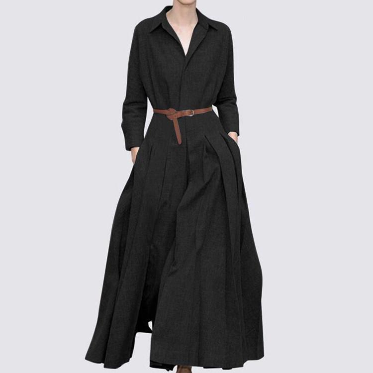 2026 Autumn Loose Long Sleeve Lapel Casual Dress S
2026 Autumn Loose Long Sleeve Lapel Casual Dress S