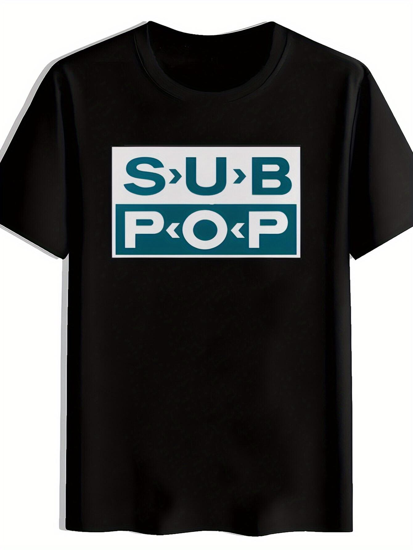 Black SUB POP Graphic T-shirt - Casual Crew Neck L
Black SUB POP Graphic T-shirt - Casual Crew Neck L