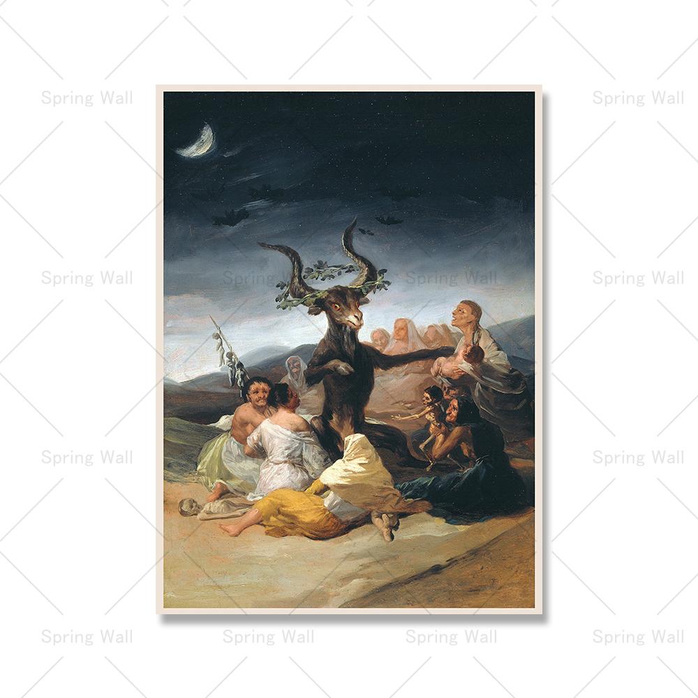 Шабаш ведьм Франсиско Гойя Винтажный постер Антикварная картина Настенная картина Дьявол Сатана Рогатый козел Печать на холсте Украшение 21x30cm No Framed
Шабаш ведьм Франсиско Гойя Винтажный постер Антикварная картина Настенная картина Дьявол Сатана Рогатый козел Печать на холсте Украшение 21x30cm No Framed