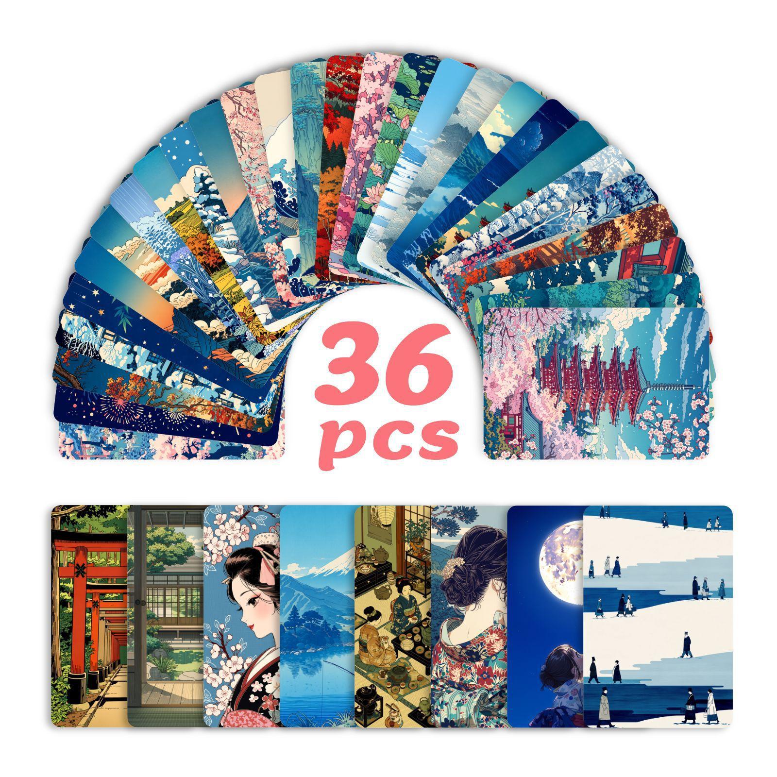 36 Japanese Art Illustration Cards, Creative And Wind Ukiyo-E Style Decorative Message Cards RXHB0554
36 Japanese Art Illustration Cards, Creative And Wind Ukiyo-E Style Decorative Message Cards RXHB0554