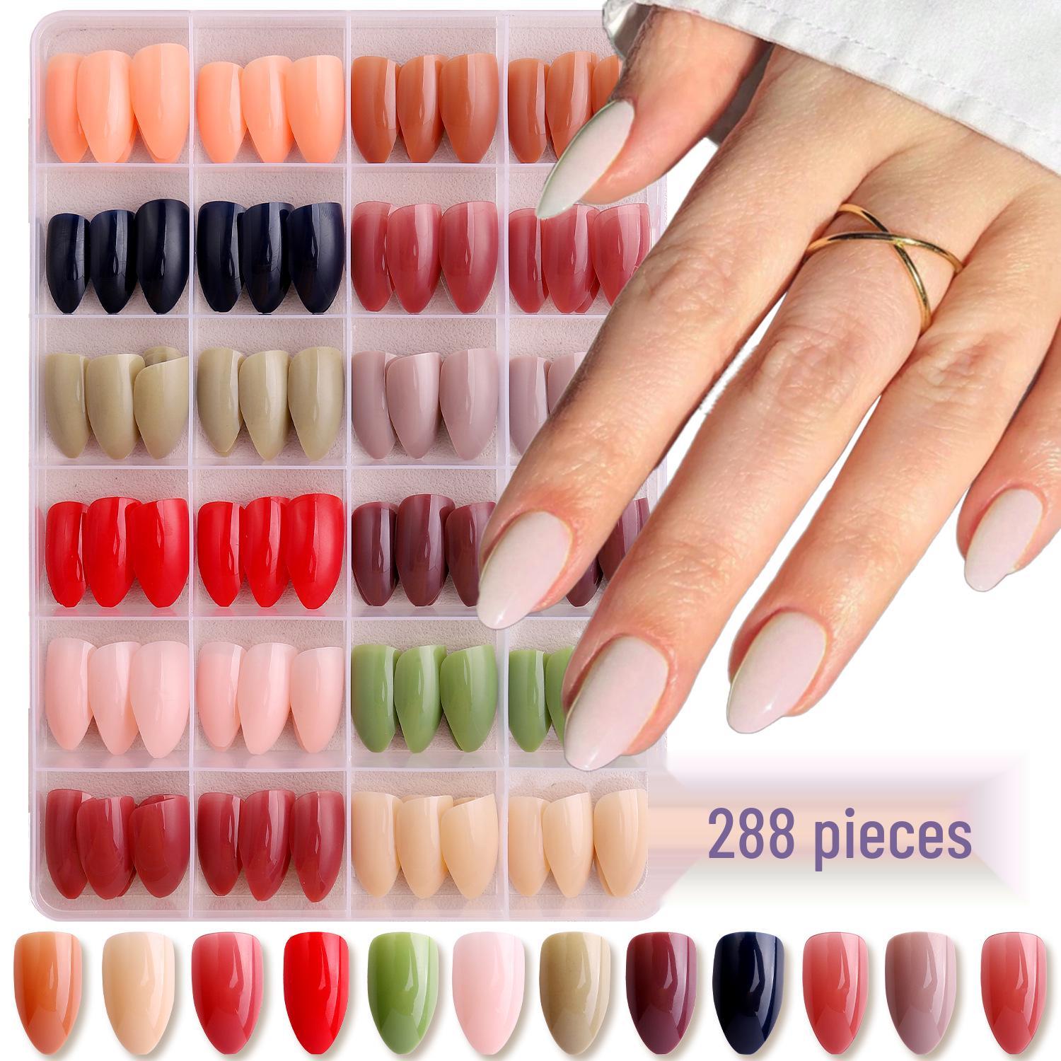 288-Piece Assorted Nail Art Stickers: Matte & Glossy Press-On Nail Tips
288-Piece Assorted Nail Art Stickers: Matte & Glossy Press-On Nail Tips