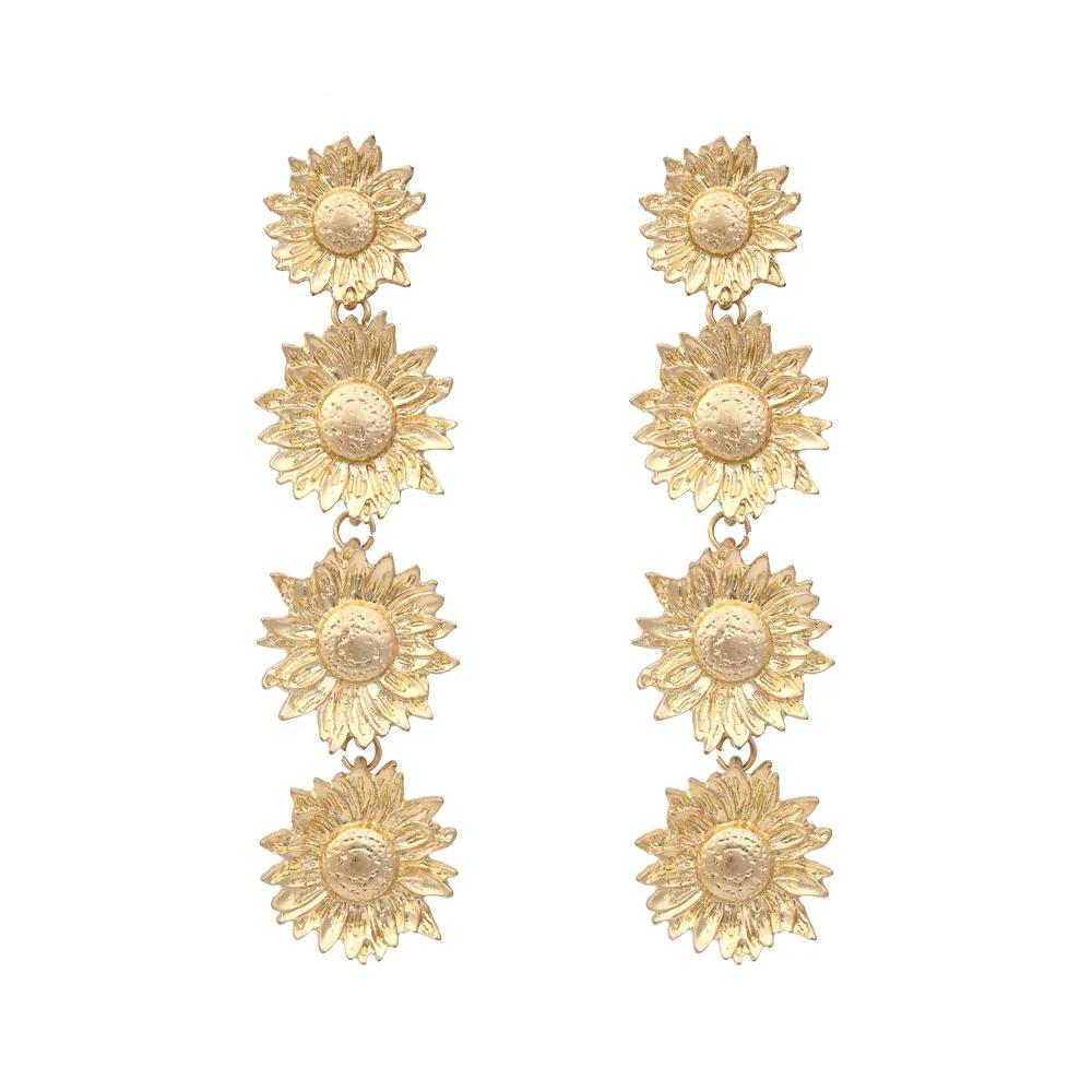 Metal Sunflower Long Earrings Women s Retro Exaggerated Dangle Earrings Banquet Wedding Zircon AccessoriesZAA
Metal Sunflower Long Earrings Women s Retro Exaggerated Dangle Earrings Banquet Wedding Zircon AccessoriesZAA