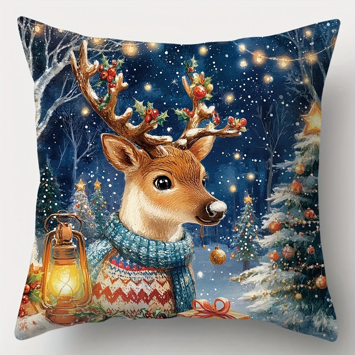 Рождественские наволочки: Санта, Снеговик, Эльф и Олень с Фонарями! Диванная наволочка для подушки, украшение дома, новогодний подарок 16x16Inch
Рождественские наволочки: Санта, Снеговик, Эльф и Олень с Фонарями! Диванная наволочка для подушки, украшение дома, новогодний подарок 16x16Inch