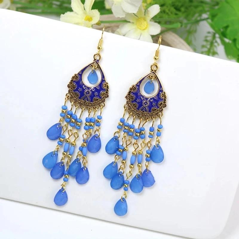 Royal Blue Water Drop Earrings Gypsy Ethnic Vintage Long Rhinestone Crystal Dangle Earrings Boho Bijoux Femme Gift Brincos
Royal Blue Water Drop Earrings Gypsy Ethnic Vintage Long Rhinestone Crystal Dangle Earrings Boho Bijoux Femme Gift Brincos